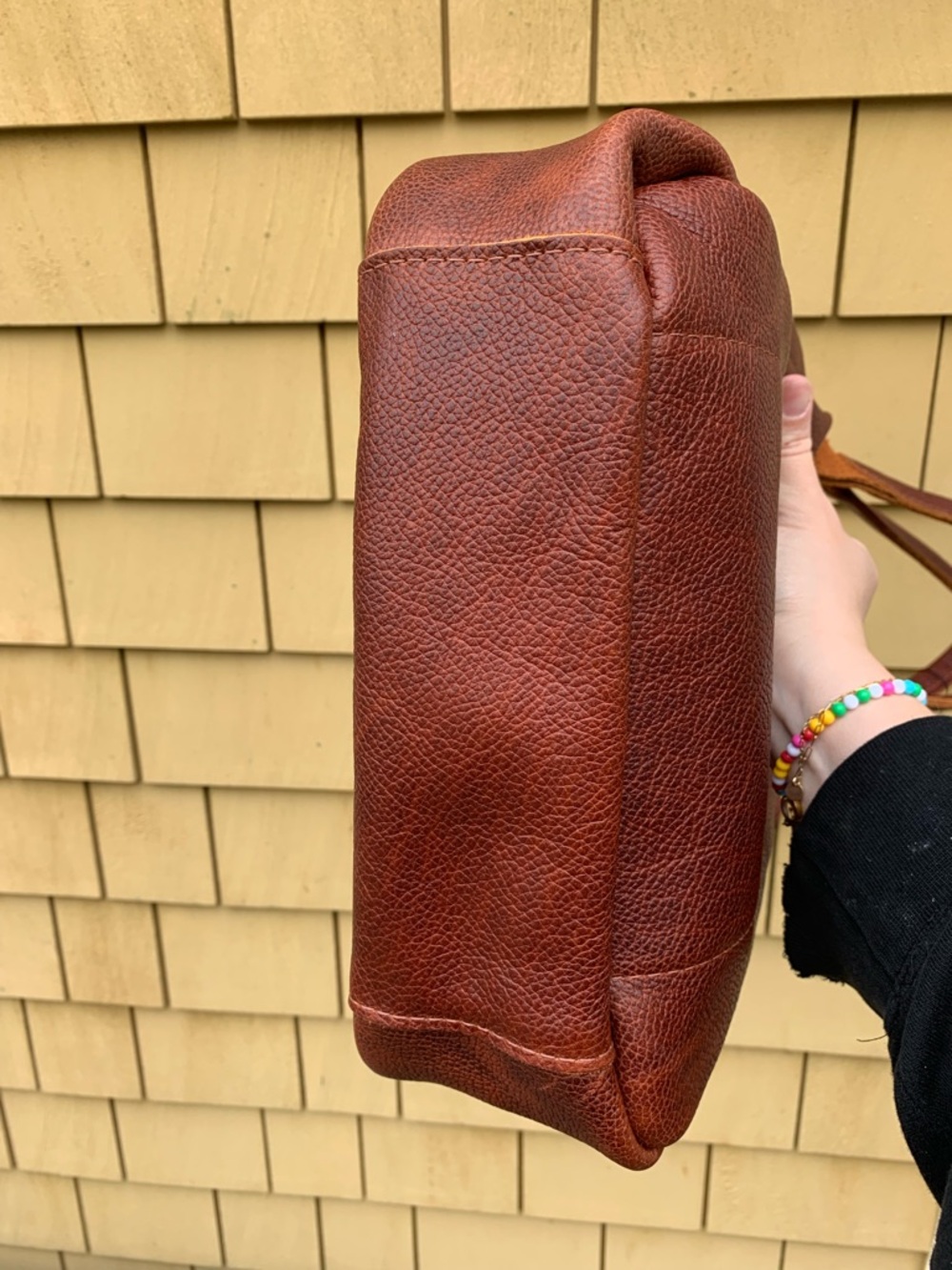 Portland Leather Goods large Madison shoulder bag in nutmeg BNWT - Picture 5 of 6
